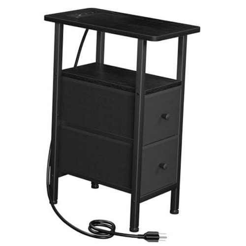 Narrow end table - narrow, charging